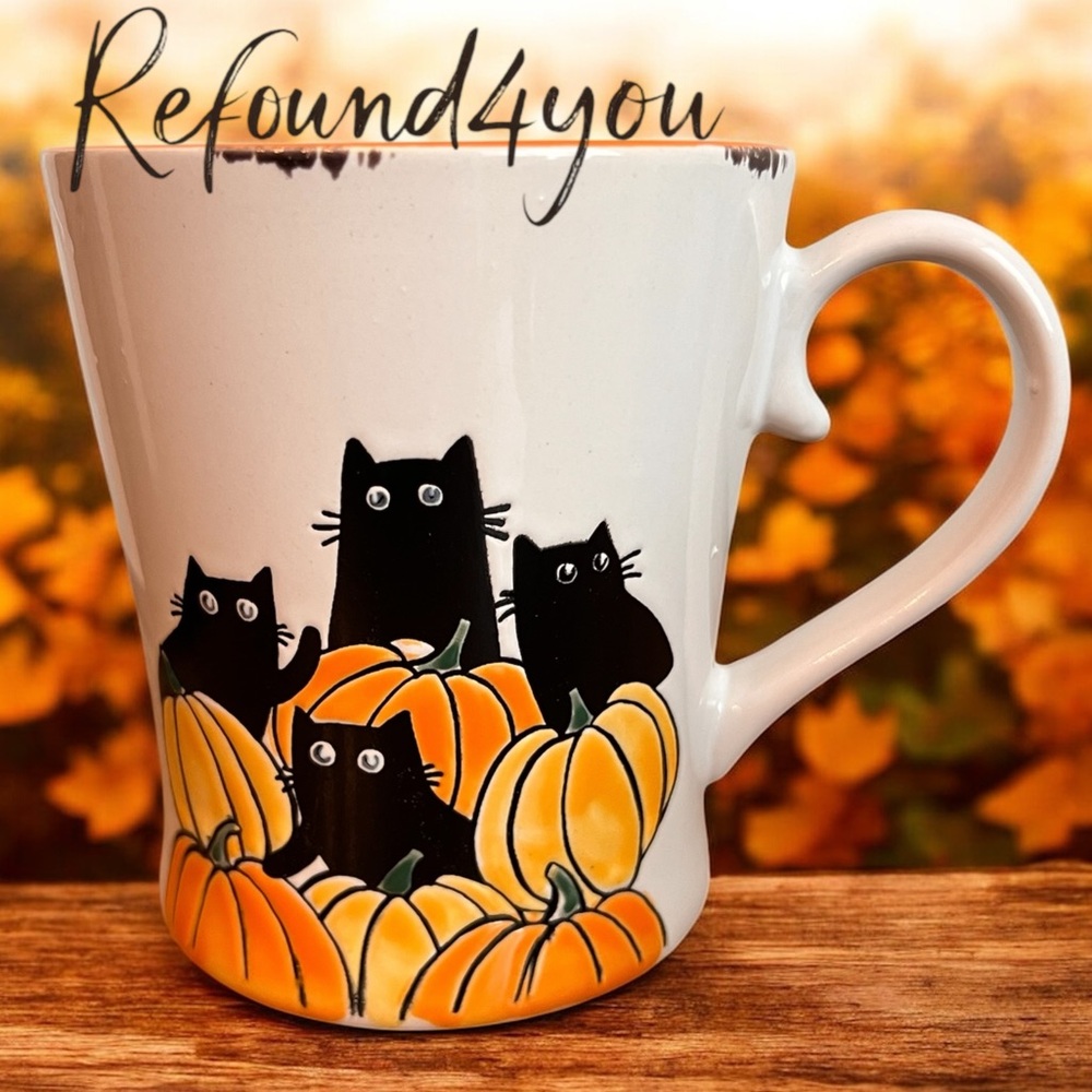 Eli + Ana - ‘Harvest Cats’ ceramic mug. NWT Firm! No offers please!